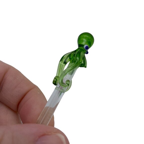 Handblown Glass Tropical seaside beach theme swizzle sticks cocktail stirrers pe - Picture 4 of 11